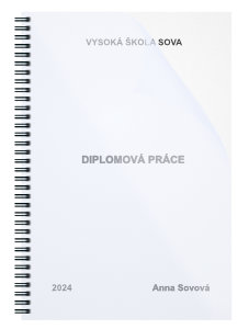 školní práce v kovové kroužkové vazbě